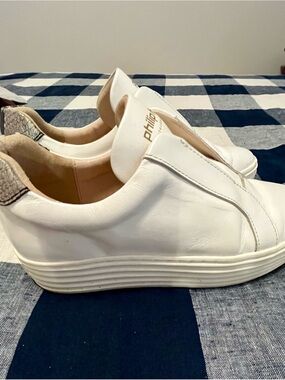 White Slip-On Platform Sneakers - Philip Hog Scotland